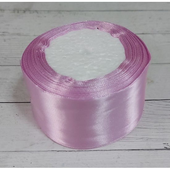 ОПТ Ленты атласные однотонные 5 см*25 ярдов цв. светло-сиреневый 45, цена за катушку